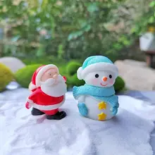 ミニ可愛いクリスマス雪だるまのミニチュアインテリアデコレーション【卓上飾り・ギフトにも最適】