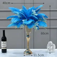 高級なおしゃれ感！フェザー装飾の造花テーブルフラワー【ホテルバースタイル・宴会用】