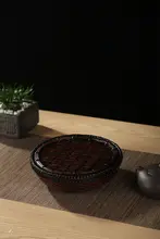 竹編の茶器用水差しと受け皿【中華風・丸型・お手入れ簡単】