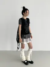 ドットストライプの夏用Aラインフレアスカート【レイヤードデザイン・フリル付き】（セットアップ対応）