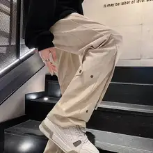 カジュアルな印象のワイドパンツ【春秋用・高街スタイル・ストリートデザイン】
