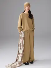 ラグランスリーブの暖かい裏起毛スウェットシャツとパンツ【カジュアル・フィット】（セットアップ対応）