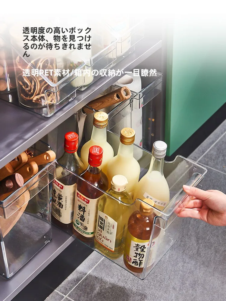 キッチンの鍋蓋整理ラック：キャスター付きプラスチック収納ボックスの実用性と使い方