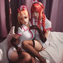 電動ノコギリキャラクターのコスプレ衣装【ナース服・アニメスタイル】