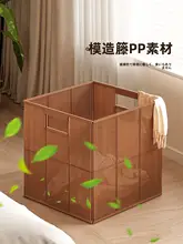 デザイン性に優れた ラタン風衣類収納バスケット【バスルーム用・便利な収納】