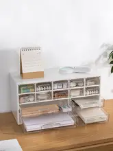 透明アクリル製デスク収納ボックス【多層・引き出し式・整理整頓用】