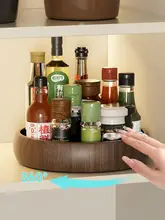 レトロデザインの円形スパイスラック【回転式・多機能・調味料収納】