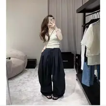 スタイリッシュな女性用パンツ【シンプルデザイン・ゆったりフィット】（セットアップ対応）