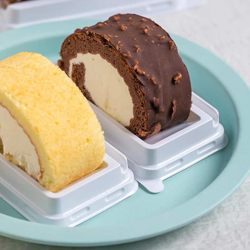透明包装の和風ケーキロールボックス：スイスロール・虎皮ケーキのための最適な保存ケース