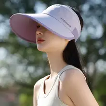女性用ゴルフキャップ【空頂デザイン・長いつば・UVカット・アウトドア用】