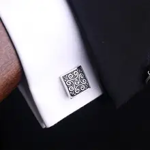 黒色エナメルカフリンクス【フレンチシャツ用・男性用・フォーマル】