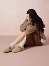 冬用カジュアルブーツ【平底・ショートタイプ・女性用】