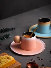 高級感漂う 手作り陶器のカフェカップ【オフィス・ティータイム・洗練されたデザイン】