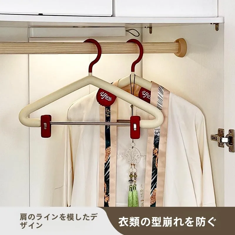 多機能防滑衣類ハンガー：香り付き・大サイズで収納力アップの実証