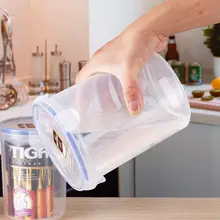 密閉可能な円形食品保存容器【クリンチ付・フルーツ収納・冷蔵庫用】