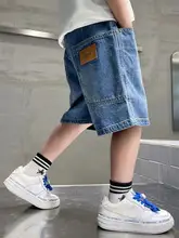 子供用 男の子デニムショートパンツ【夏用・薄手・カジュアルデザイン】（セットアップ対応）