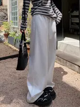 夏用薄手の白色天絲コットン工事パンツ【高ウエスト・フィット・スポーツカジュアル】
