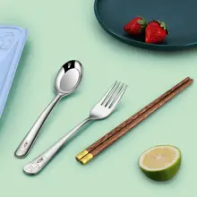 子供用 お箸 スプーン スーツ 1 人用ポータブル 食器
