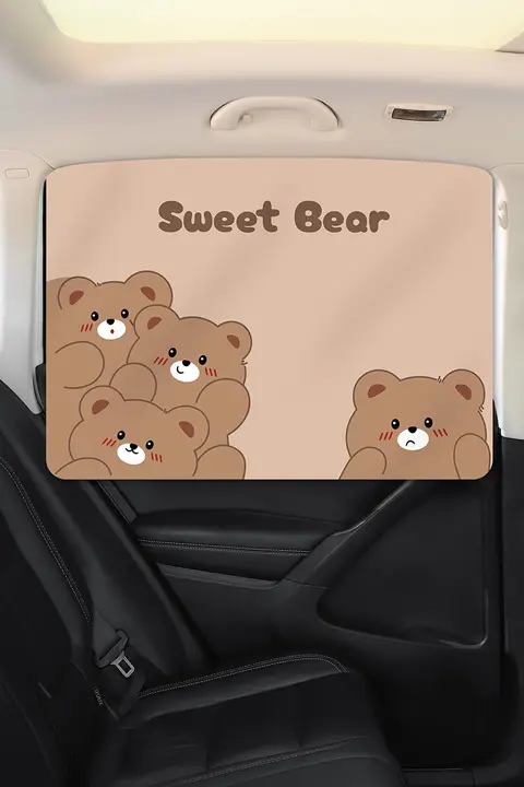 カーサンシェード サイドウィンドウ用トラック式遮光カーテン【子供プライバシー保護・防紫外線】