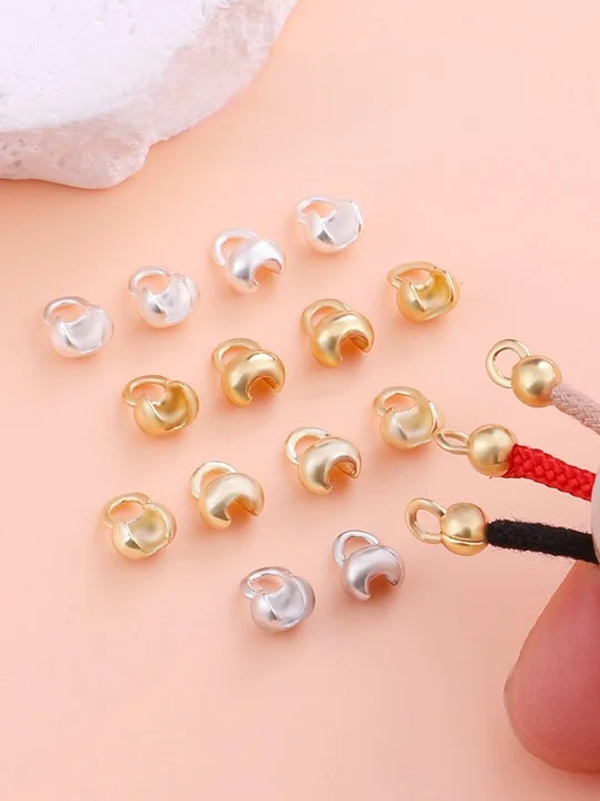 18Kメッキビーズ留め具：100均アクセサリーパーツセリアの色持ちと使い方