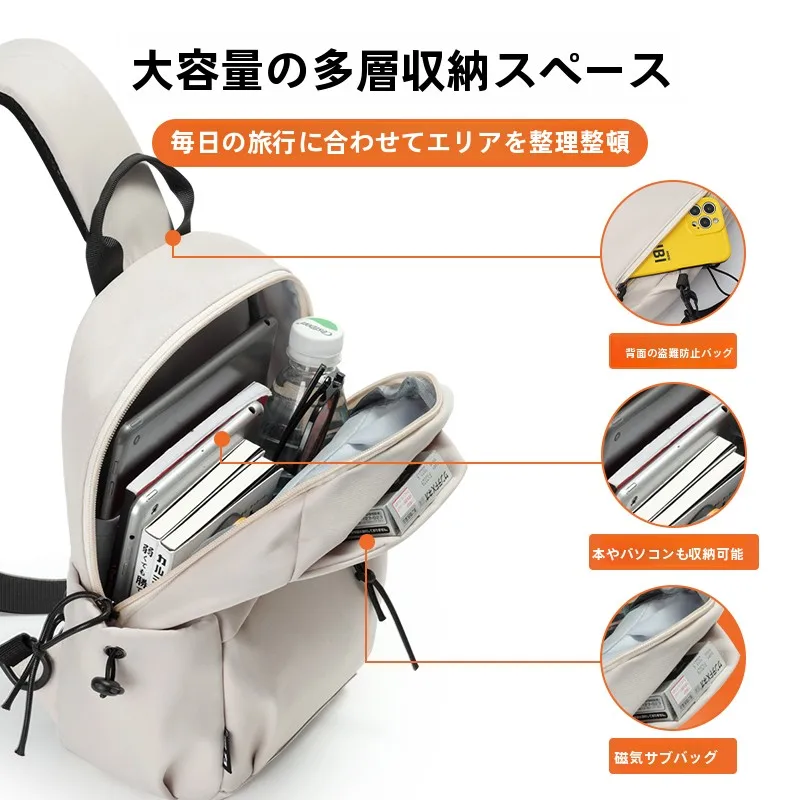 スタイリッシュなメンズショルダーバッグ：大容量通勤用斜め掛けの実用性と設計特性