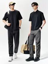 快適な着心地！アウトドア用ワイドストレートカーゴパンツ【夏用・通気性・伸縮性・男性用】（セットアップ対応）