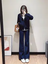 ハイウエストストレートデニムパンツ【スリムシルエット・微喇・細身】