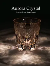 江戸切子風 手作りクリスタルグラス【酒用・装飾彫刻入り】