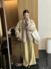 シンプルなデザインのウールパンツ【冬用・加绒・高級感・フィット感・フレア】