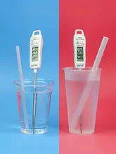 高温耐性の使い捨てPLAストロー【コーヒー・ミルクティー用・独立包装・太タイプ】