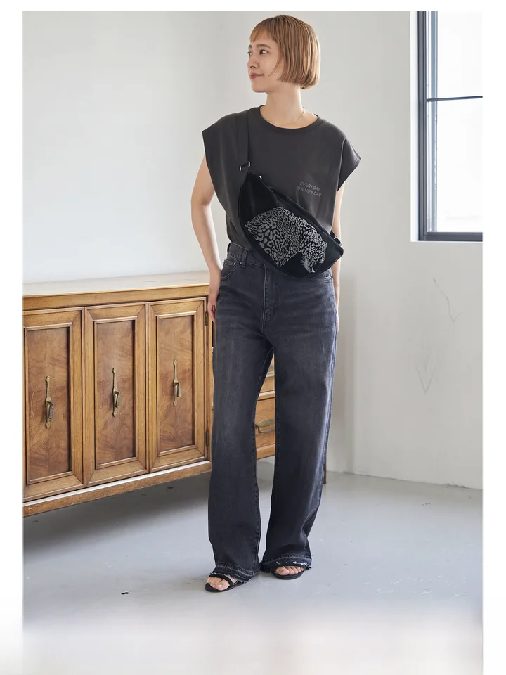 肩掛け刺繍ヒョウ柄ショルダーバッグ【ヴィンテージスタイル・通勤に最適】