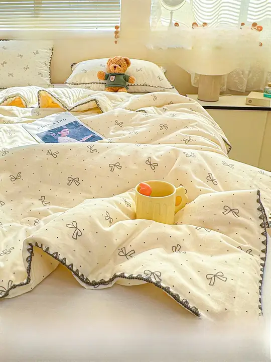 夏用コットン掛け布団【白鹅绒・両面ガーゼ】