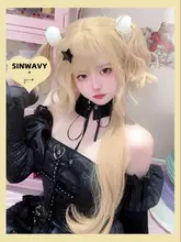 かわいい金茶色のショートカールウィッグ【取り外し可能・ロリータスタイル】