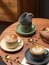 高級 陶磁器製 コーヒーカップセット【和風・マグカップ・プレート・スプーン付き】