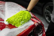 スリム洗車手袋【両面使用可能・厚手・雪ニール素材】