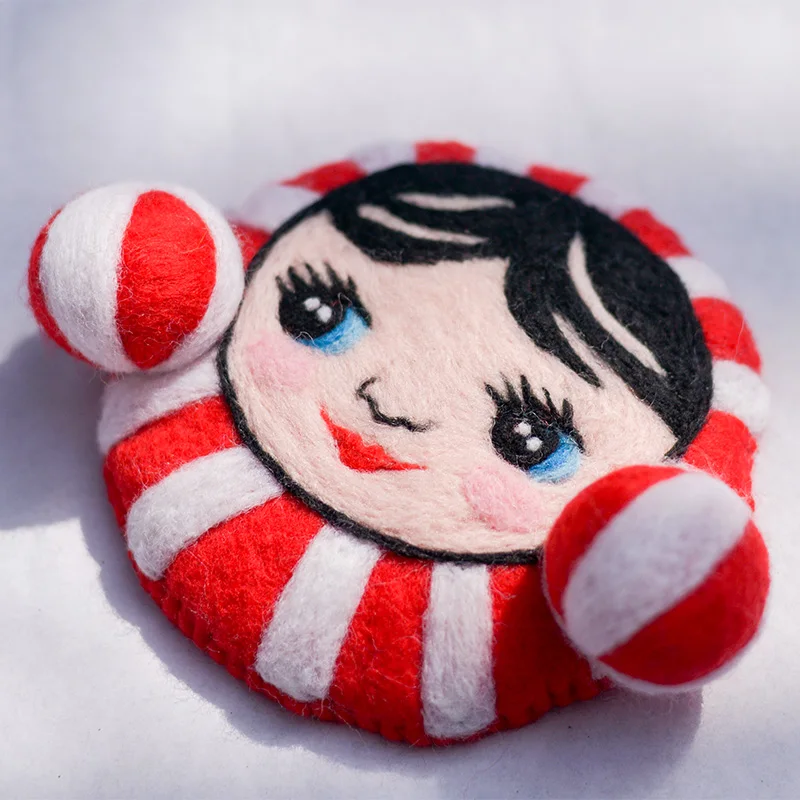 手作りフェルトキャップ マトリョーシカ風 ヘアクリップ付きの作り方とおすすめポイント