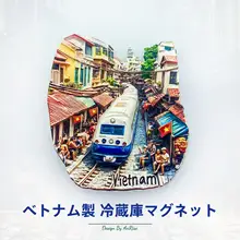 ベトナム街道列車の立体マグネット【旅行のお土産・ホームデコレーション用】