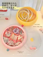 大容量のヘアアクセサリー収納ボックス【フタ付き・子供用・ヘアゴムやヘアクリップ収納】（セットアップ対応）