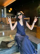 西装風ベストとプリーツスカートのセットアップ【春夏用・ハイウエスト・Aライン】（セットアップ対応）
