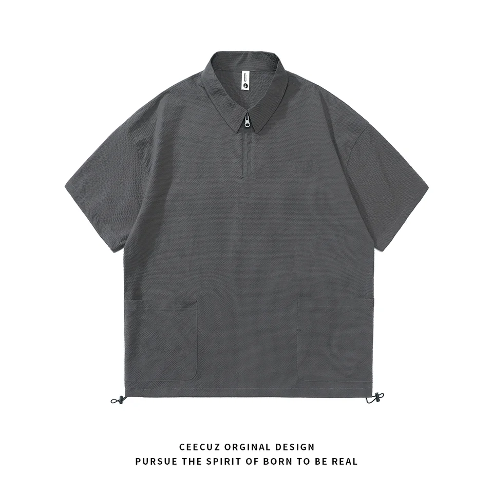 Ceecuz 薄手夏用速乾透湿ポロシャツ【男性用・アウトドア・ショートスリーブ】