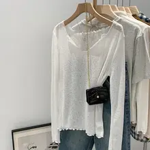 幅広いスタイルに合う！アイスシルクVネックカーディガン【春夏用・防寒・軽量】