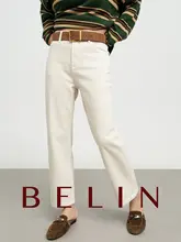 洗い加工デニムパンツ【レディース・ストレート・スリムフィット・9分丈】（セットアップ対応）