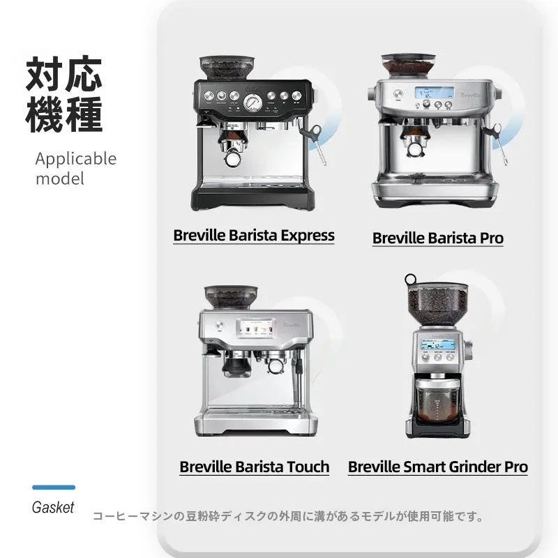 磨豆機用シリコン密封リング：飛粉防止と清掃性を実現するBreville铂富の専用設計