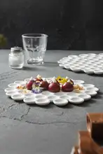 白色陶器のプレート【和風製・デザートプレート・家庭用・高級感】