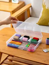 便利な家庭用裁縫道具収納ボックス【透明ミニサイズ・針とボタン用】
