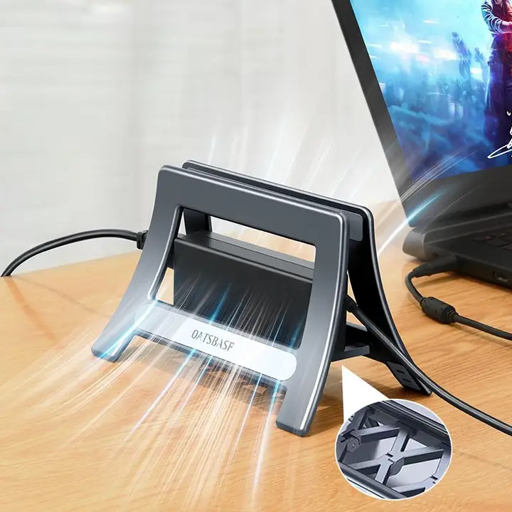 ノートパソコン電源スタンド【充電器用・垂直冷却・重力固定・適合機種：Rog・Lenovo Legion Y7000P・Alienware R9000用】