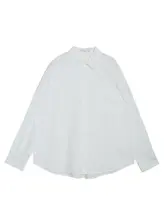 デザイン性のあるゆったりとした女性用シャツジャケット【秋冬用・長袖・ブルー】
