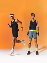 Xtep 夏用 メンズランニングショートパンツ【弾力性・軽量・セミレイヤード】（セットアップ対応）
