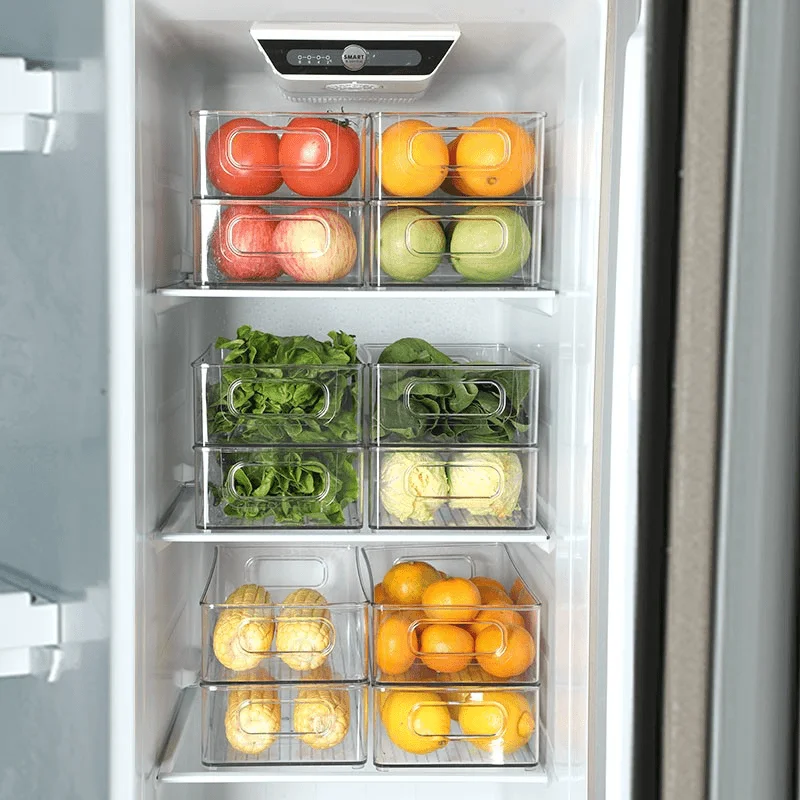 透明冷凍食品保管ボックス：冷凍庫の収納効率を高めるための実用設計