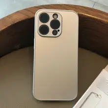 ナノマット指紋防止iPhoneケース【シルバーグレー・フルカバー・シンプルデザイン】